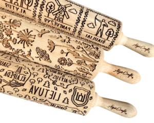 3 LITHUANIA Rolling Pin SET